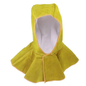 Cagoule de soudage en cuir de vachette pleine fleur de qualité supérieure, protection ignifuge, résistance à la chaleur 500°C-1000°C - Product Image 6