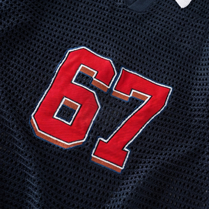 2026 Retro Knit Mesh Sports Jersey Polo Men's Custom Embroidery Patch Loose Breathable Vintage Athletic Streetwear Shirt - Product Image 4