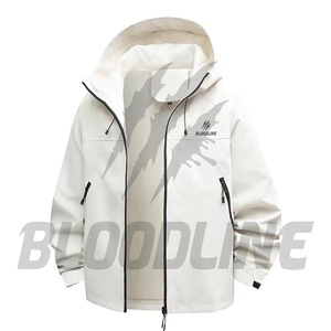 เสื้อแจ็คเก็ตมีฮู้ดกันลมสีดำสำหรับผู้ชาย แบรนด์ Bloodline แขนยาว เหมาะสำหรับใส่กลางแจ้งในฤดูหนาว - Product Image 6