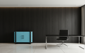 Aparador Moderno de 2 Puertas de Roble Macizo para Sala de Estar, Resistente al Agua, Diseño Minimalista, Ecológico - Product Image 3