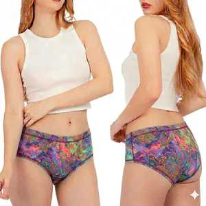 Braguitas Hipster para Mujer, Suaves y Refinadas, Tejido Liso, Transpirable, Elástico, Cobertura Total, Uso Diario, Ecológicas, de Secado Rápido - Product Image 1