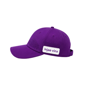 Custom Laser Perforated Sports <b>Cap</b> Breathable Performance Running Hat with Side Patch Logo - Product Image 1