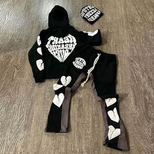 Conjuntos Deportivos de Invierno para Hombre, Hechos en Pakistán, de Color Sólido, Personalizados, con Bordado y Diseño de Serigrafía, en Poliéster/Algodón con Lavado Ácido - Product Image 2