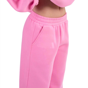 Custom Oversized Women's Heavyweight Fleece Hoodie Sweatpants <b>Tracksuit</b> Set Custom Logo Anti-Wrinkle Casual Wholesale OEM - Product Image 3
