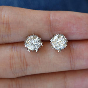 Pendientes de Moissanita de Lujo con Plata 925 y Piedras con Corte Brillante que Pasan la Prueba del Diamante, para Mujer, Colección de Regalos - Product Image 3