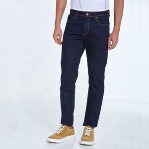 Hot New Men's Cotton Straight Light Wash Formal High Street Style Breathable Solid Pattern <b>Work</b> Wear Classic Denim <b>Jeans</b> - Product Image 1