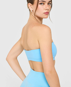 Women's 100% Polyester One Shoulder <b>Strap</b> Yoga <b>Bra</b> Quick Dry Breathable High Support Digital Printing 220g Low MOQ - Product Image 4