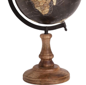 Decorative <b>Desk</b> Globe Wood Iron Plastic | World Map Globe for Office Table <b>Study</b> Room | Educational Display Home Decor Piece - Product Image 5