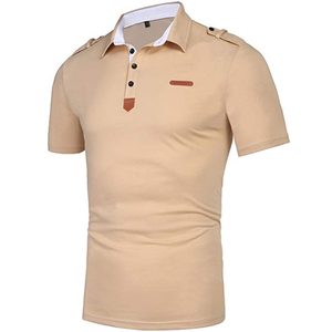 Polo pour hommes en promotion, personnalisable, couleur unie, manches respirantes, coupe décontractée, avec option OEM - Product Image 5