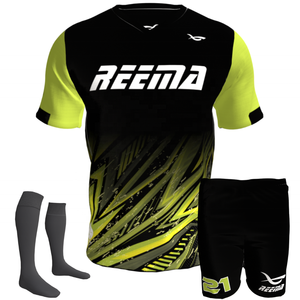 Nouveau design de l'uniforme de football de l'équipe de club REEMA pour adultes, uniforme de football à séchage rapide personnalisé, vêtements de football pour enfants, ensemble de football de sport - Product Image 4