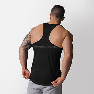 Custom Design Logo Printed <b>Men</b> Ribbed Sports Tank <b>Top</b> <b>Muscle</b> Gym Workout Breathable Tank <b>Tops</b> Super Thick T-shirt for Summer - Product Image 5