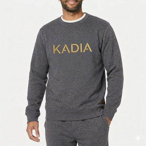 high quality Solid 100% Cotton Front Logo <b>Mens</b> Oversized Sweatshirt Eco Friendly Heavyweight Fleece Fabric Breathable sweatshirt - Product Image 1