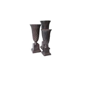 Jarrón de Hierro Acanalado Estilo Nórdico Vintage, Alto y Fluido, para Arreglos Florales, Ideal para Decoración de Entradas Grandes y Escenarios de Eventos - Product Image 1