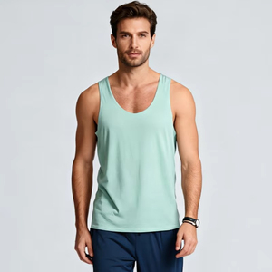 Custom Logo Mens Tank Top Cotton Breathable Muscle Shirt Gym <b>Stringer</b> <b>Vest</b> Sleeveless Workout Top for Men Wholesale OEM - Product Image 1
