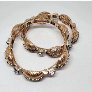 Brazalete de Lujo en Oro Rosa de 14K con Diamante Cultivado en Laboratorio de 10.80Ct y Piedra Azul, Certificado GH SI IGI, Joyería Fina al por Mayor OEM para Uso Diario - Product Image 4