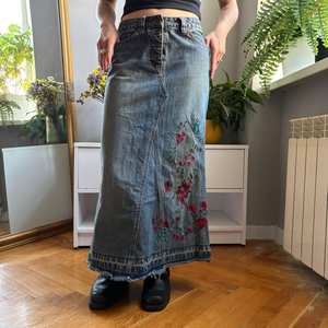 GRACE COLLECTION Jupe crayon en denim uni, longueur genou, Spandex/Coton, Hiver, Bureau, Coupe classique, Séchage rapide, Écologique - Product Image 2