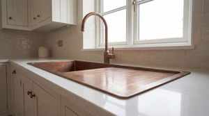 Lavabo de cobre de alta durabilidad, acabado duradero, lavabo de cobre de primera calidad, superficie resistente. - Product Image 5