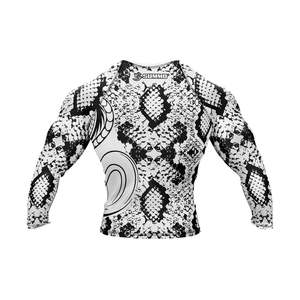 Custom Best Quality Plain Breathable MMA Rash Guard Long Sleeve Unisex Regular Fit Compression Eco-Friendly Quick Dry - Product Image 3