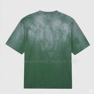 T-shirts délavés au soleil en coton épais, coupe oversize, style décontracté streetwear, personnalisables - Product Image 2