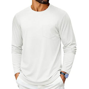 Camiseta de Manga Larga Personalizada para Hombre, 100% Algodón Poliéster, Camiseta de Manga Larga Informal para Hombre - Product Image 3