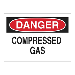 Panneau de signalisation de danger pour gaz comprimés Brady - Panneau de sécurité en PVC durable imprimé UV pour zones à gaz intérieures et extérieures - Product Image 3