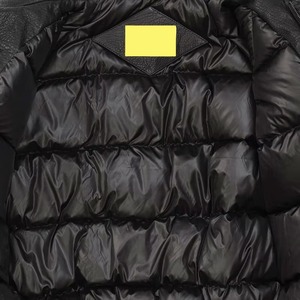 Custom <b>Black</b> V Bomber Jacket Unisex OEM Wholesale Waterproof with Mandarin Collar Front Logo Hooded for Winter Season - Product Image 5