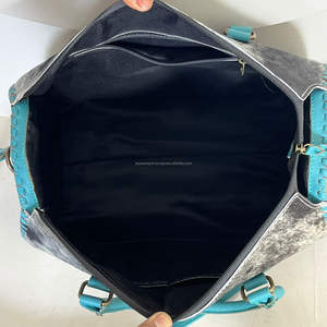 Nouveaux sacs à main pour femmes en cuir de vachette véritable de style western avec accents turquoise, sacs de voyage de taille moyenne à poignée supérieure et bandoulière - Product Image 6