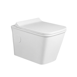 Inodoro Suspendido sin Borde Bella, de Una Pieza, Cuadrado, de Cerámica, con Sifón en S/P, Tanque Oculto, Diseño Minimalista, Ahorro de Agua para Baño - Product Image 1