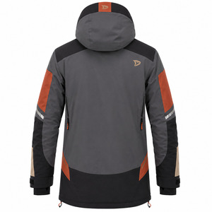 Men's Hooded <b>Ski</b> Jacket Color Blocked Waterproof 10,000mm for Power Stretch Breathable Synthetic -Tex Outdoor Wear - Product Image 2
