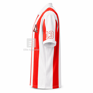 Camiseta de fútbol personalizada de la hermandad Delta Sigma Theta, de manga corta, con logo, en azul y blanco, a rayas, de poliéster, para mujer. - Product Image 4