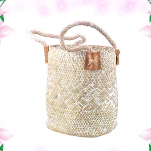 Cesta multifuncional hecha a mano de hierba marina, maceta, cesta de almacenamiento hecha a mano para escritorio, venta al por mayor, ecológica, hecha en Vietnam - Product Image 5