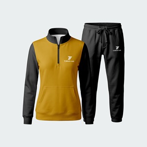 Conjunto Deportivo de Mujer con Cierre de Cremallera de un Cuarto, Manga Larga, Estilo Casual, Precio Razonable, Ropa de Invierno de Alta Calidad, Cuello Alto - Product Image 6