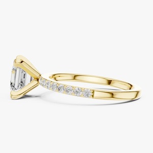 Bague de fiançailles solitaire en diamant de laboratoire rond brillant de 2,036 carats, or jaune 9K, 6 griffes, vente en gros, bijoux OEM - Product Image 5