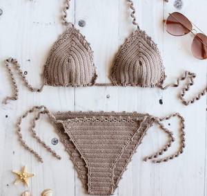 Ensemble de bikini brésilien Guava, Ensemble de bikini triangle en crochet, Maillot de bain en crochet, Maillot de bain crocheté, Gypsy - Product Image 1