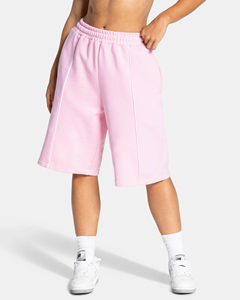 Shorts Bermuda Femme en Coton Premium 100% avec Impression DTG Personnalisée, Logo Rose, et Passepoil – Longueur Maxi - Product Image 2