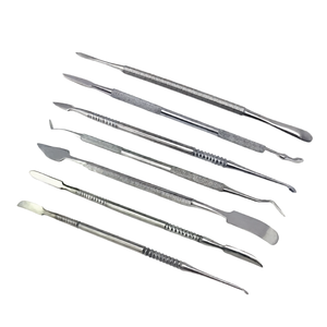 7 Pcs Wax Carving Tool <b>Set</b> Metal <b>Clay</b> Pottery Sculpting Tools Double Ended Stainless Steel Dental Lab Kit - Product Image 1