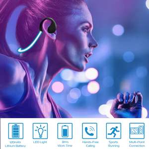 Auriculares Deportivos Inalámbricos HD Estéreo V4.1, Auriculares con Banda para el Cuello Resistentes al Sudor para un Estilo de Vida Activo - Product Image 6