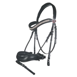 Bride de cheval en cuir de fils de grottes de manivelle de la meilleure qualité avec la bande de front - Product Image 3