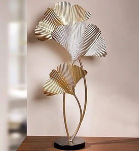 Modern Metal <b>Leaf</b> Sculpture Tabletop Home Decor <b>Art</b> Piece for Living Room Interior Design - Product Image 2