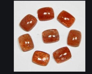 Pierre de soleil rouge naturelle, cabochon octogonal, pierres précieuses en vrac, perles pour bagues, bijoux, vente en gros, pierres lisses, accessoires de bijoux DIY - Product Image 4