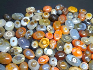 Agate Sulemani naturelle, forme ovale, agate rayée, pierre précieuse en vrac, cabochon pour la fabrication de bijoux - Product Image 2