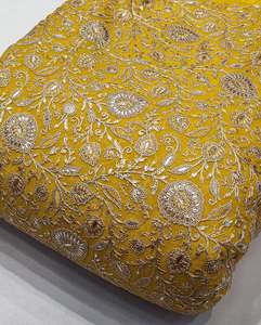 Tissu en gros pour broderie, tissu perlé, tissu en dentelle, tissu en maille pour la fabrication de kaftans et abayas, fourniture et exportation - Product Image 1
