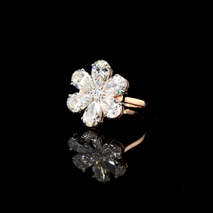 Anillo exclusivo de oro amarillo de 18 quilates con diamante cultivado en laboratorio, corte pera, 6.07 ct, claridad VVS VS, joyería fina, anillo de compromiso para mujer - Product Image 2