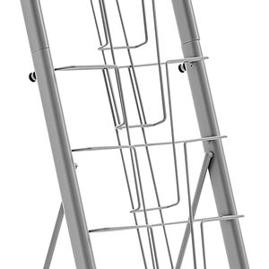 Porte-Revues et Porte-Journaux Métallique Portable avec 10 Compartiments, Présentoir de Sol pour Brochures et Magazines, Idéal pour le Rangement de la Littérature et des Revues - Product Image 6