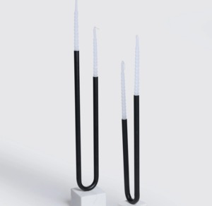 Porte-bougie créatif en métal noir de luxe de haute qualité, porte-bougie religieux pour la décoration de la maison - Product Image 2