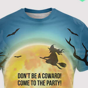 Camiseta con Estampado de Sublimación Personalizado, Diseño Gráfico de Halloween con Foto de Perro, Unisex, Temática de Fiesta, OEM, ODM, Poliéster, Alta Calidad - Product Image 2