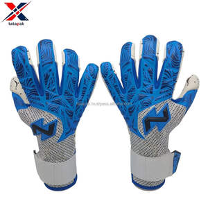 High Quality Unisex Leather Sports <b>Gloves</b> Goalkeepers Breathable Adjustable Non-Slip Hook Loop Closure Finger Protection - Product Image 5