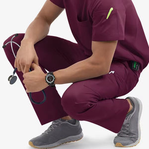 Uniformes Médicos Ecológicos de Tela Suave, Conjunto de Pantalones Deportivos, Venta al Por Mayor, Material Spandex, Uniformes de Hospital - Product Image 2
