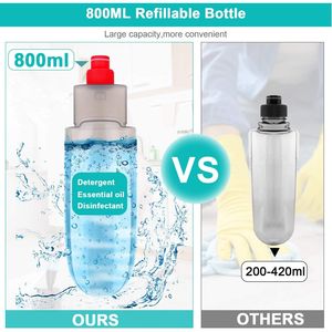 800 ml Refillable Bottle Microfiber <b>Mop</b> Wet/<b>Dry</b> Spray <b>Mop</b> with 3pcs Washable Pads for Kitchen Wood Floor Cleaning - Product Image 2