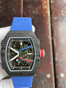 Montre mécanique automatique pour homme de marque haut de gamme, cadran squelette, mouvement tourbillon, luxe, fibre de carbone, 20 mm - Product Image 2